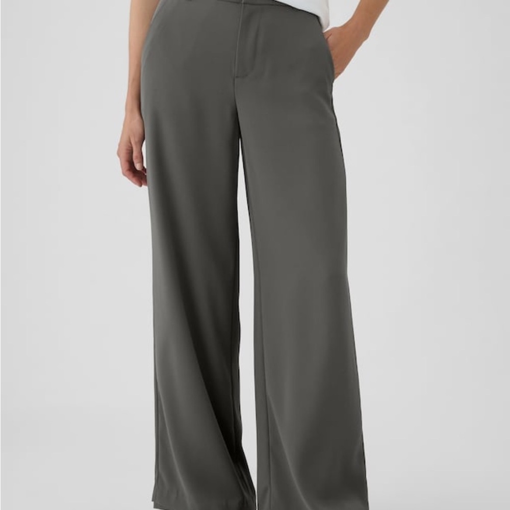Women's Gray Wide-Leg Trousers
